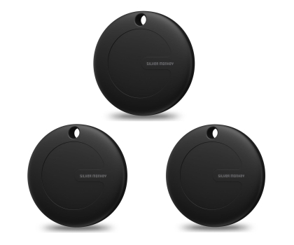 Lokalizator i komunikator Silver Monkey TAG iOS Black Silicone 3 szt.